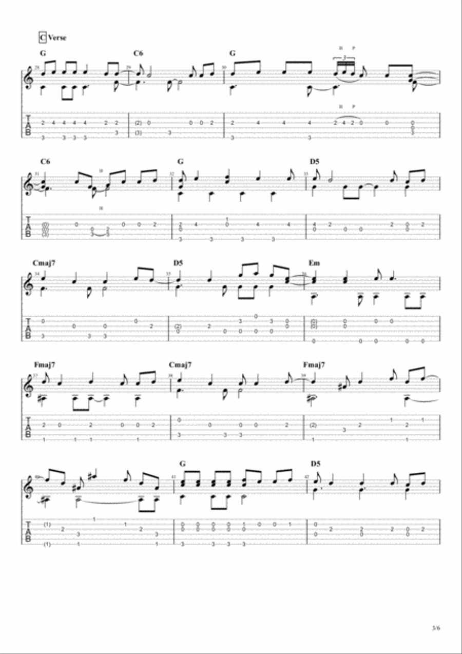 After The Gold Rush Guitar Tablature scores gallery preview page 3