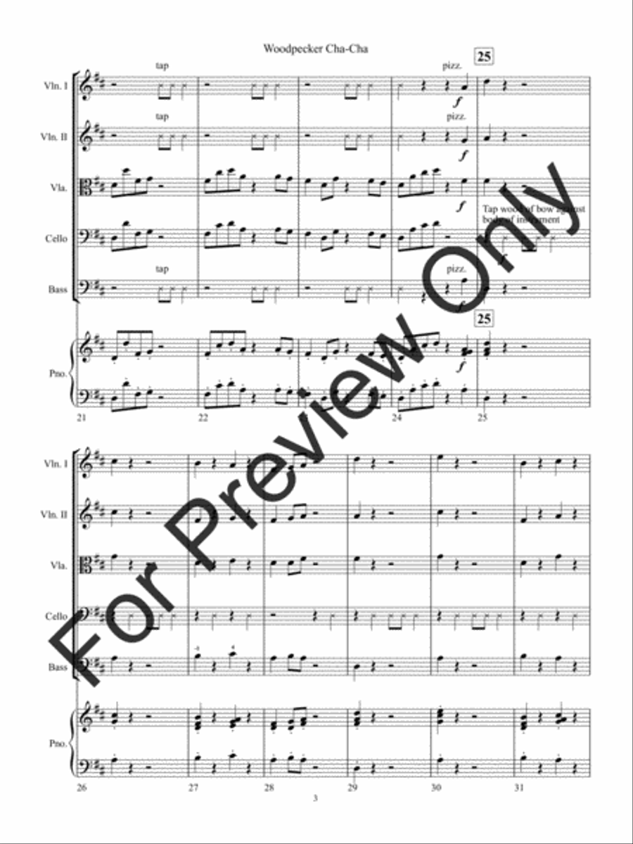 Woodpecker Cha-Cha Woodpecker Cha-Cha String Orchestra scores gallery preview page 6
