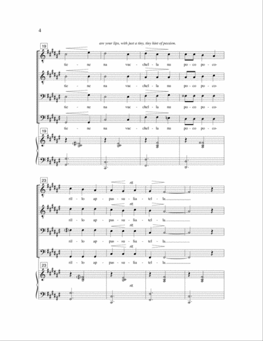 'A Vucchella 'A Vucchella TTBB scores gallery preview page 3