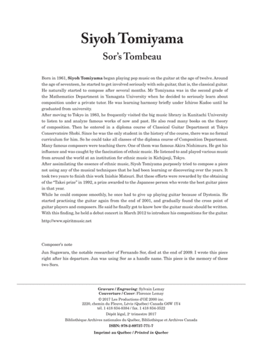 Sor’s Tombeau, opus 36