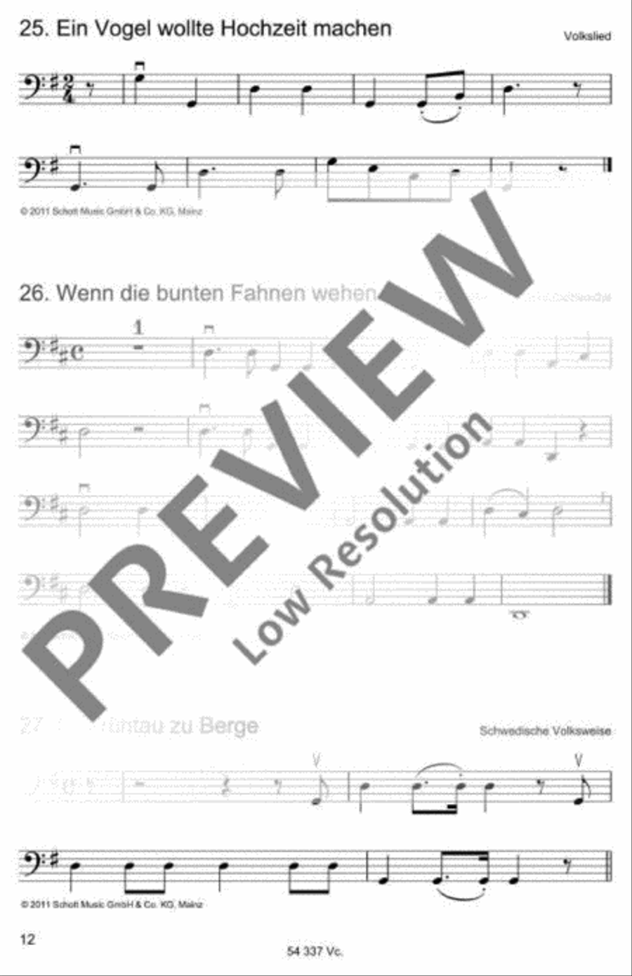 Die schönsten Volks- und Kinderlieder Part scores gallery preview page 13