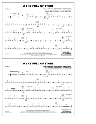 A Sky Full of Stars (arr. Matt Conaway) - Cymbals