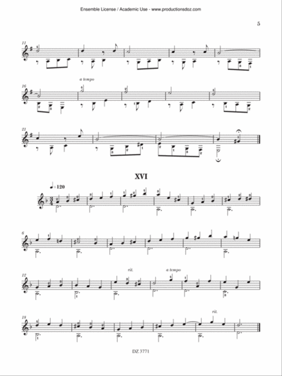 12 Études très simples, vol. 2 Classical Guitar scores gallery preview page 5