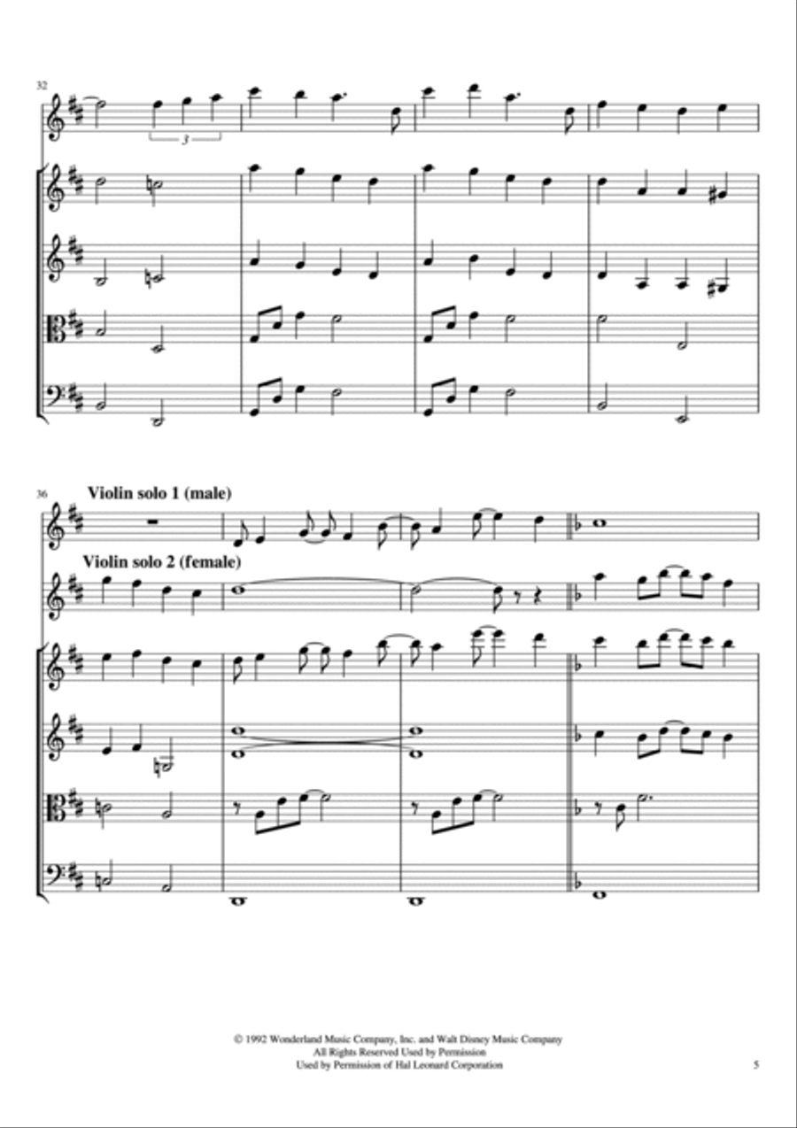 A Whole New World (from 'Aladdin') Small Ensemble scores gallery preview page 5