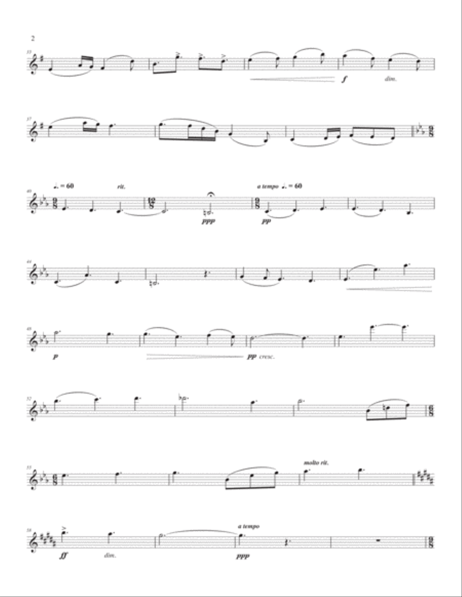 Great Flowing River (for SATB) - Violin 4-Part scores gallery preview page 2