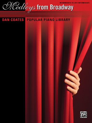 Book cover for Dan Coates Popular Piano Library -- Medleys from Broadway