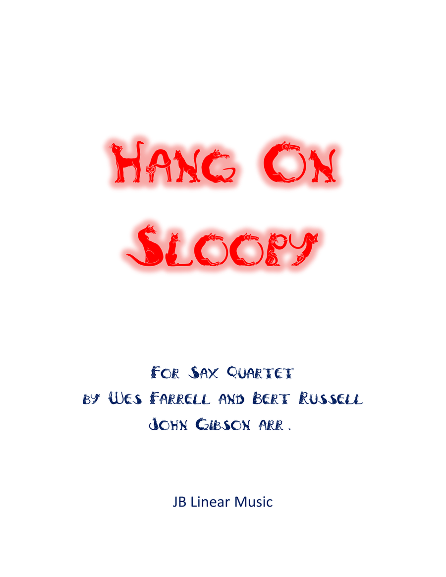 Hang On Sloopy Hang On Sloopy Saxophone Quartet scores gallery preview page 1