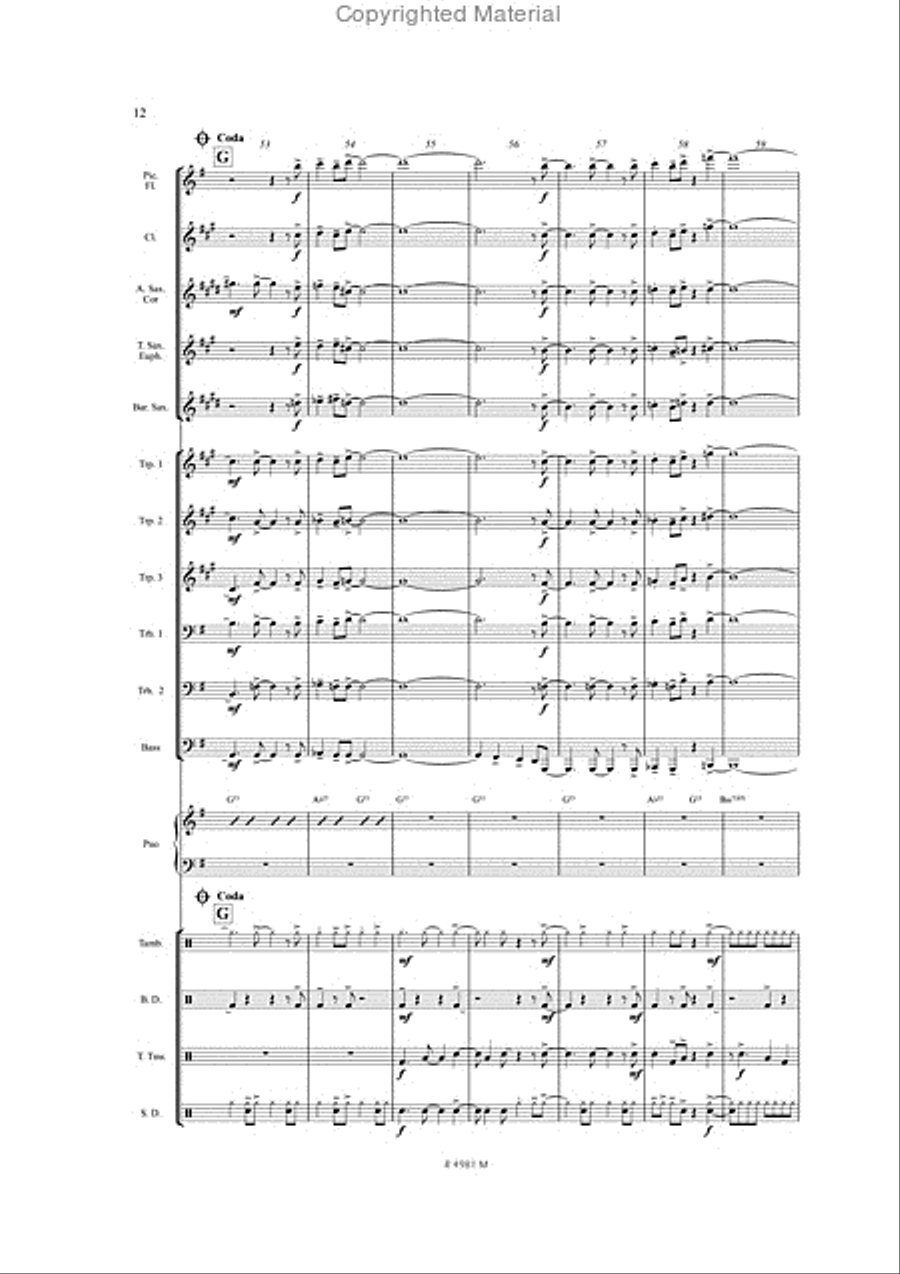 Birdland Marching Band scores gallery preview page 11