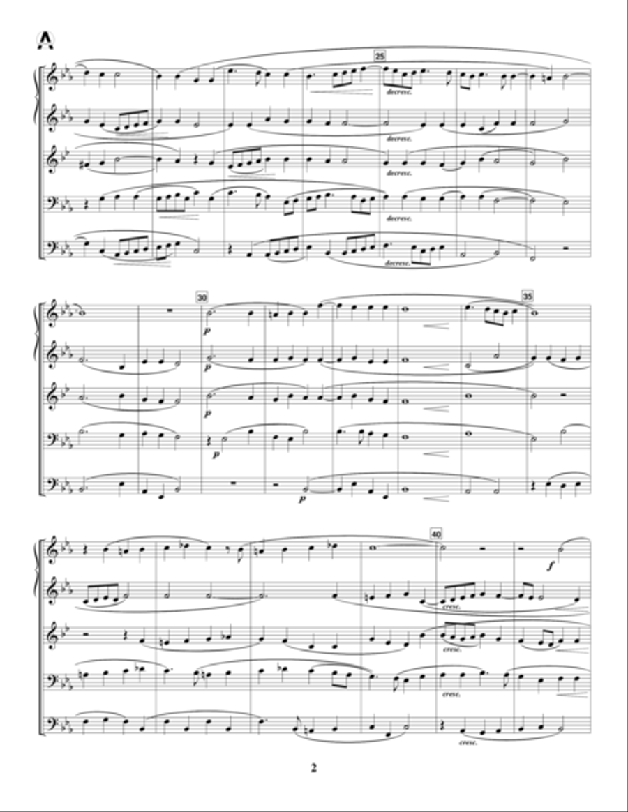Tristis est anima mea Brass Quintet scores gallery preview page 4