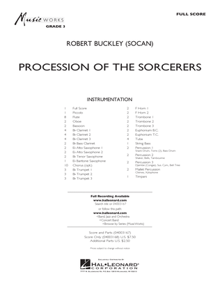 Book cover for Procession Of The Sorcerers - Full Score