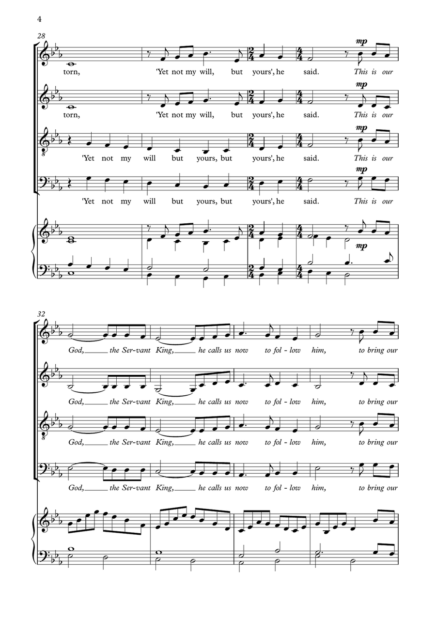 The Servant King From Heaven You Came 4-Part scores gallery preview page 6