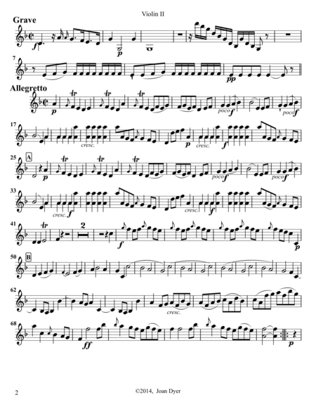 String Quartet in d minor, G. 172, second violin