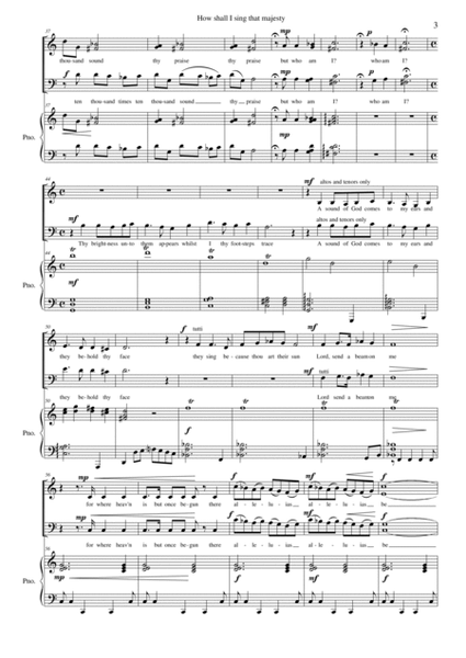 How shall I sing that majesty for choir and piano image number null