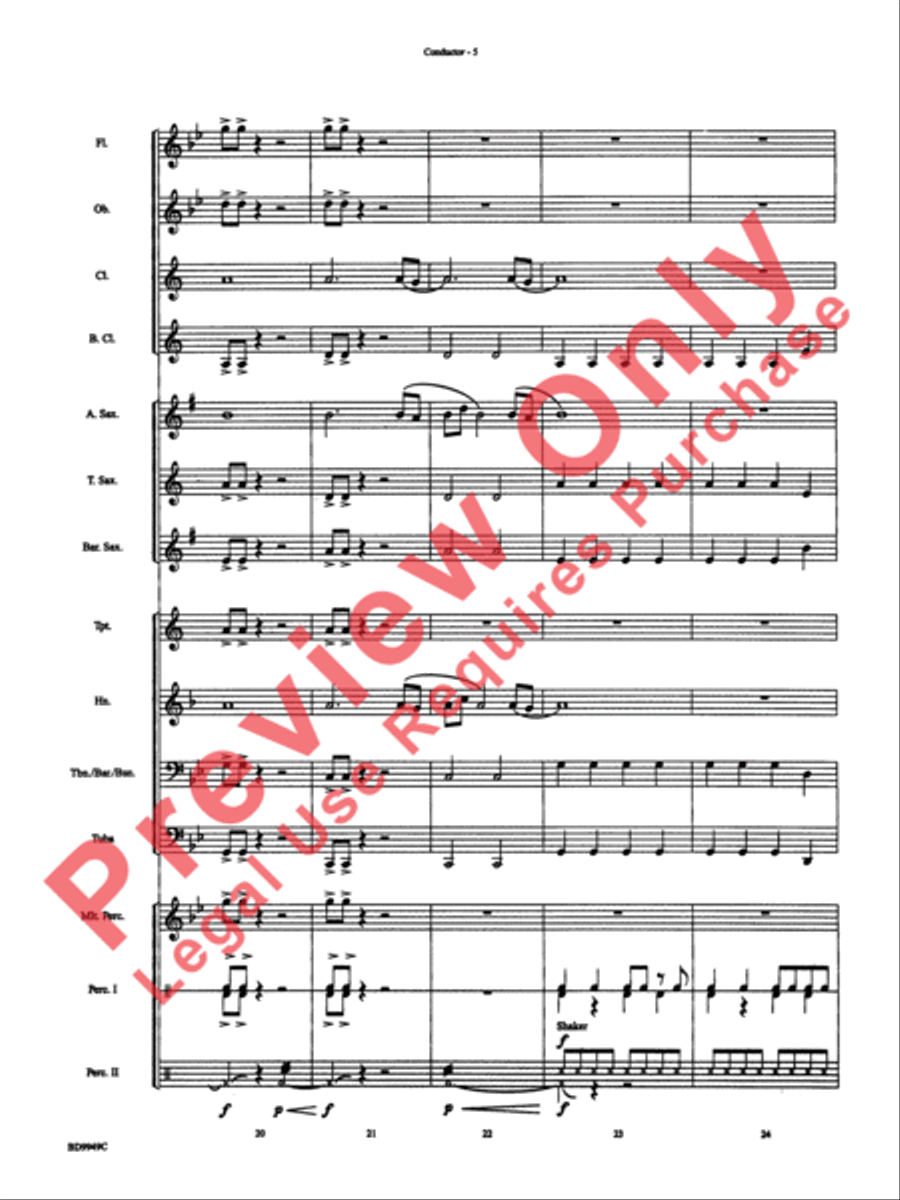 Ancient Spirits Concert Band scores gallery preview page 7