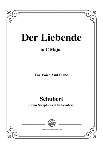 Schubert-Der Liebende,D.207,in C Major,for Voice and Piano image number null