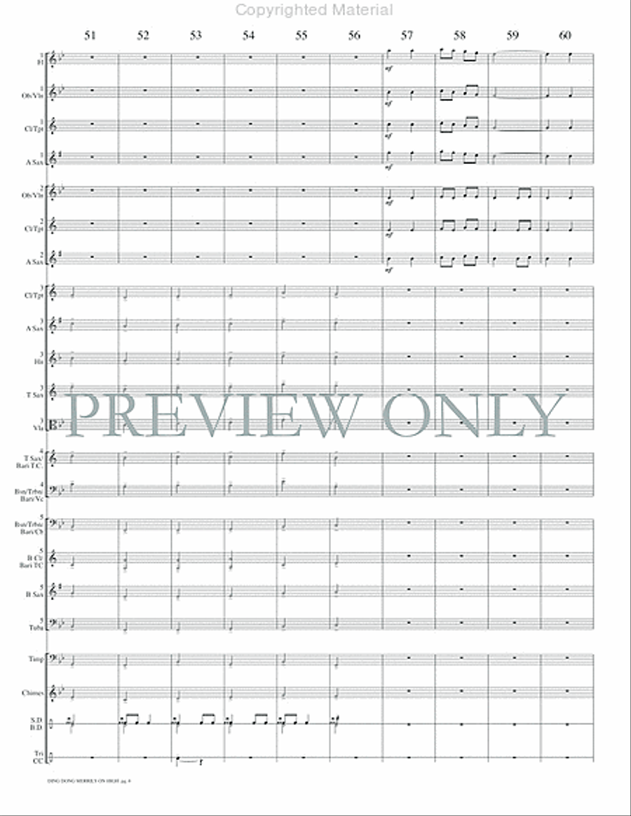 Ding Dong Merrily on High Concert Band scores gallery preview page 9