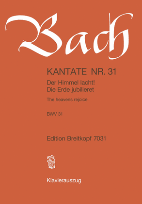 Book cover for Cantata BWV 31 "The heavens rejoice"