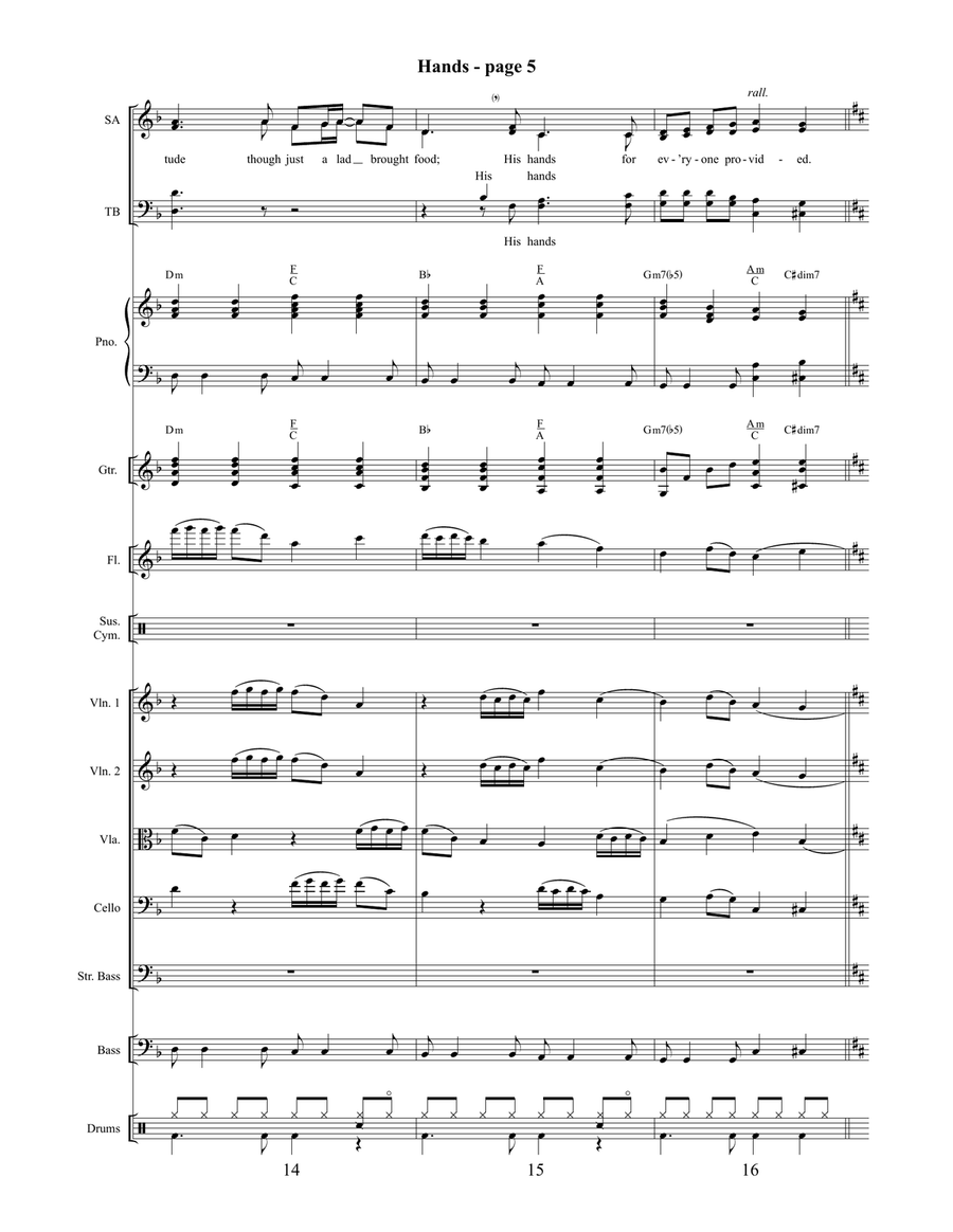 Hands Orchestration 4-Part scores gallery preview page 6