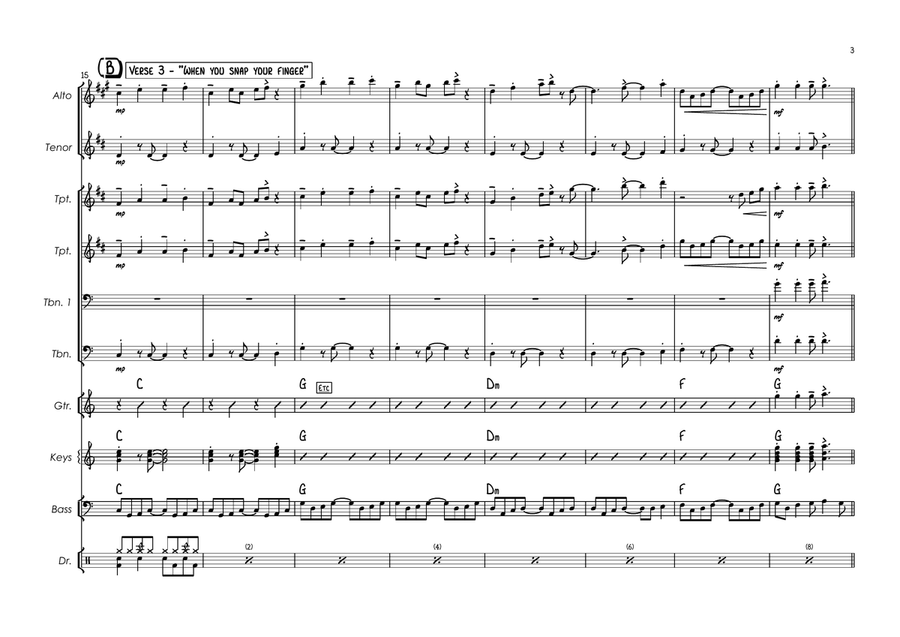 I Can't Help Myself (Sugar Pie, Honey Bunch) Jazz Ensemble scores gallery preview page 3