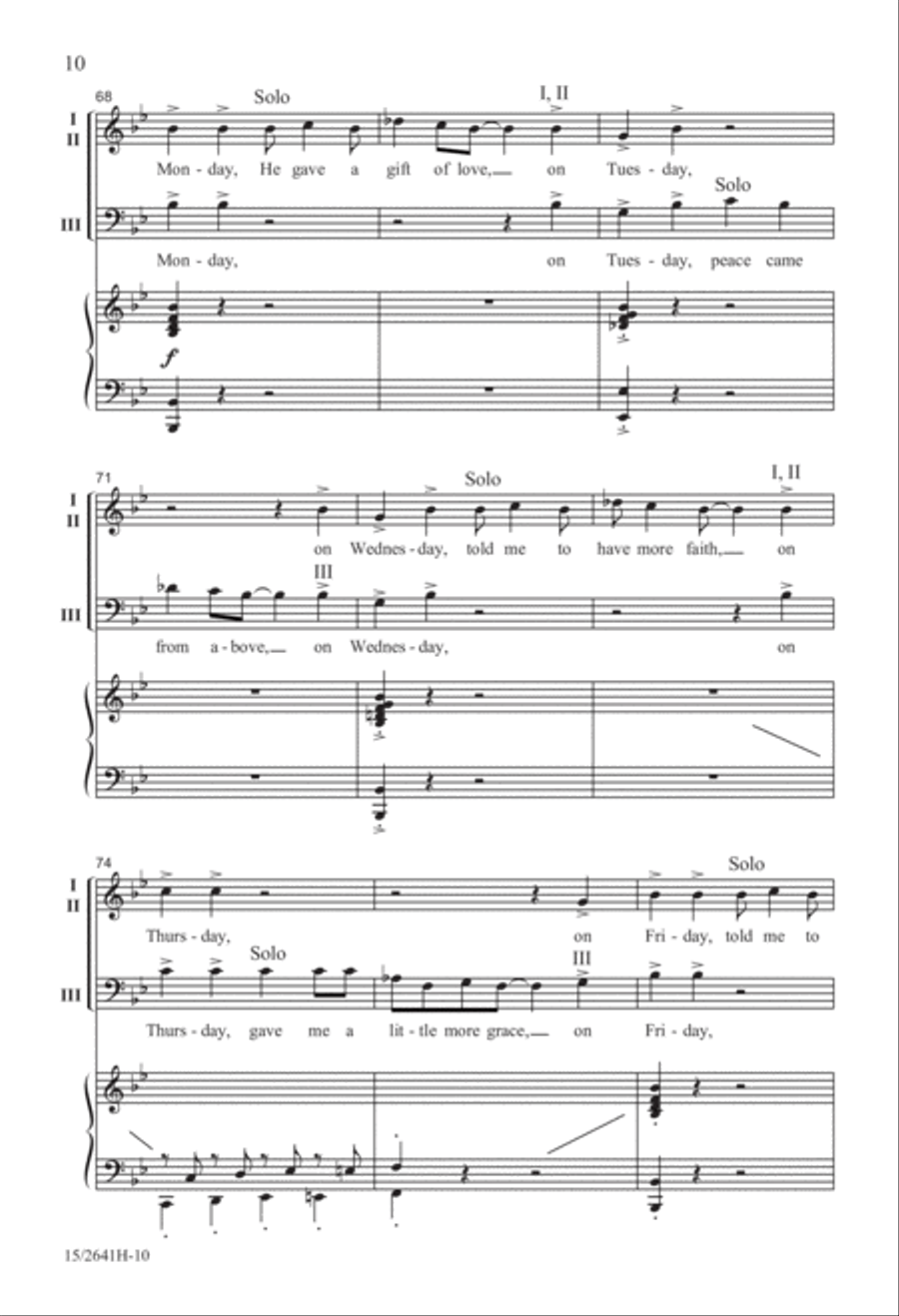 Do Lord/This Little Light of Mine 3-Part scores gallery preview page 11