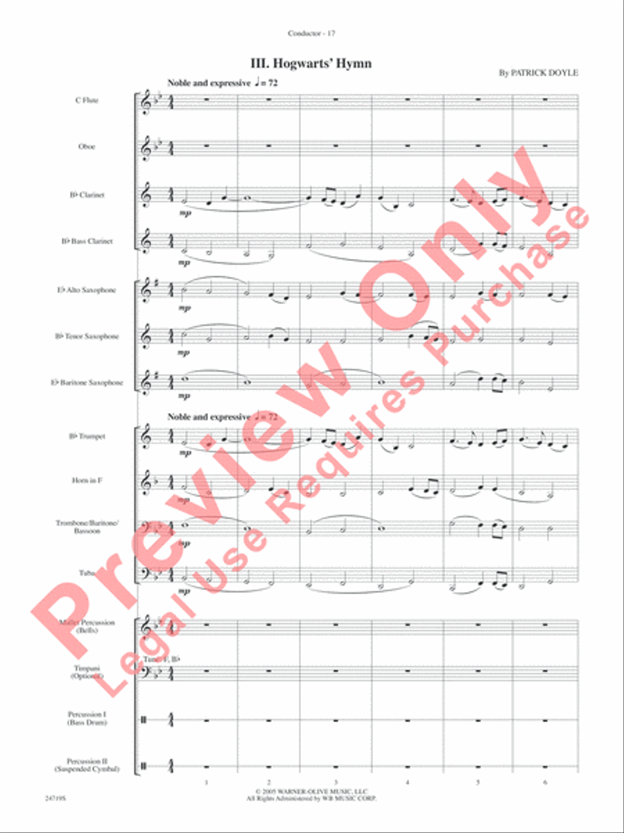 Harry Potter and the Goblet of Fire, Themes from Concert Band scores gallery preview page 19