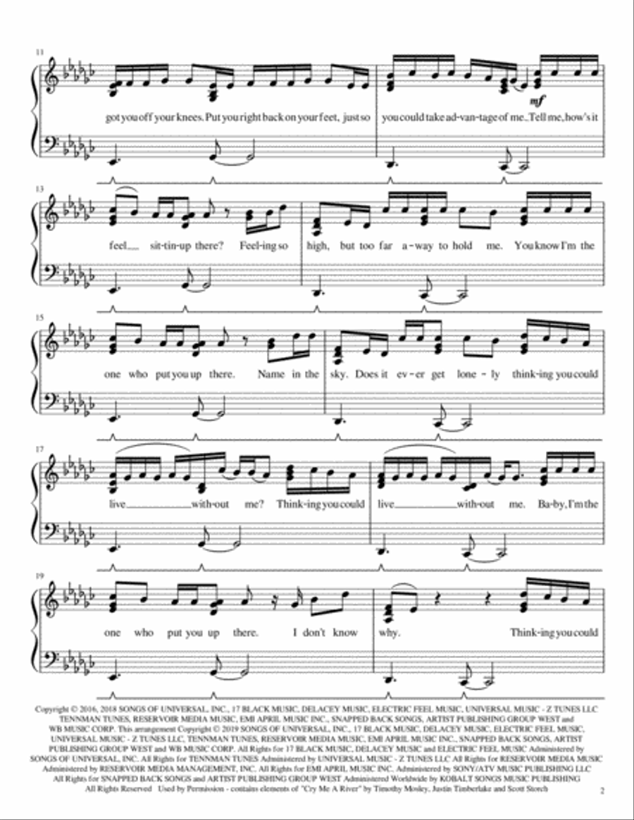 Without Me Piano Solo scores gallery preview page 2