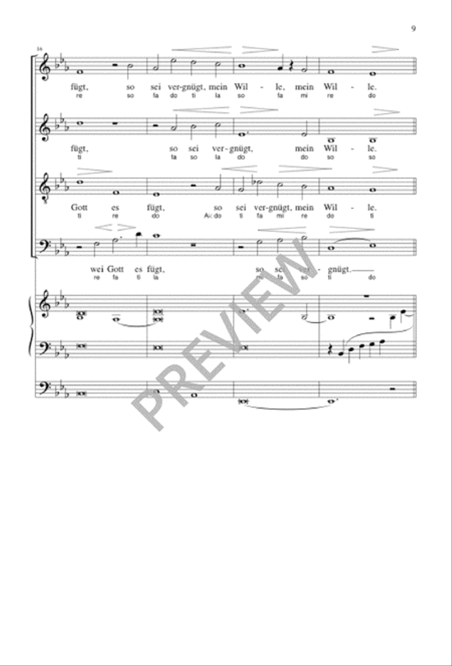 Geistliches Lied, Op. 30: Lass Dich Nur Nichts Nicht Dauren 4-Part scores gallery preview page 8