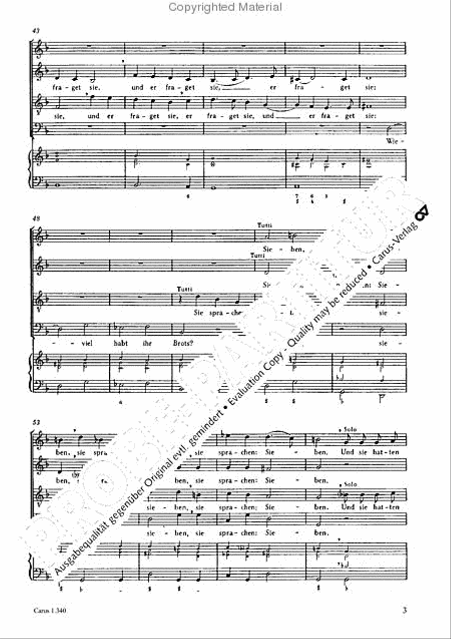 Jesus sprach zu seinen Jungern 4-Part scores gallery preview page 5