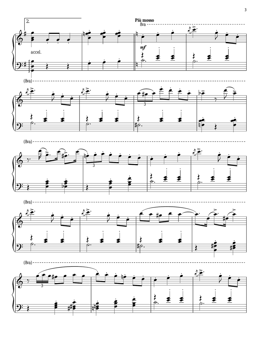 The Waltzing Cat Piano Solo scores gallery preview page 3