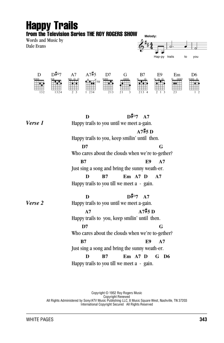 Happy Trails Acoustic Guitar scores gallery preview page 1
