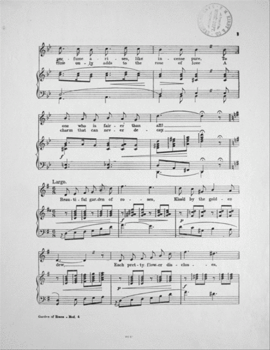 The Garden of Roses. Song TTBB scores gallery preview page 3