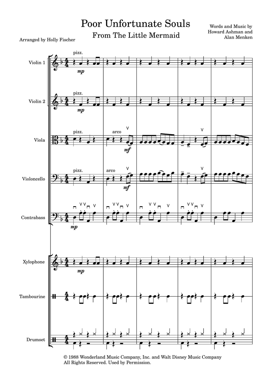 Poor Unfortunate Souls Poor Unfortunate Souls String Orchestra scores gallery preview page 1
