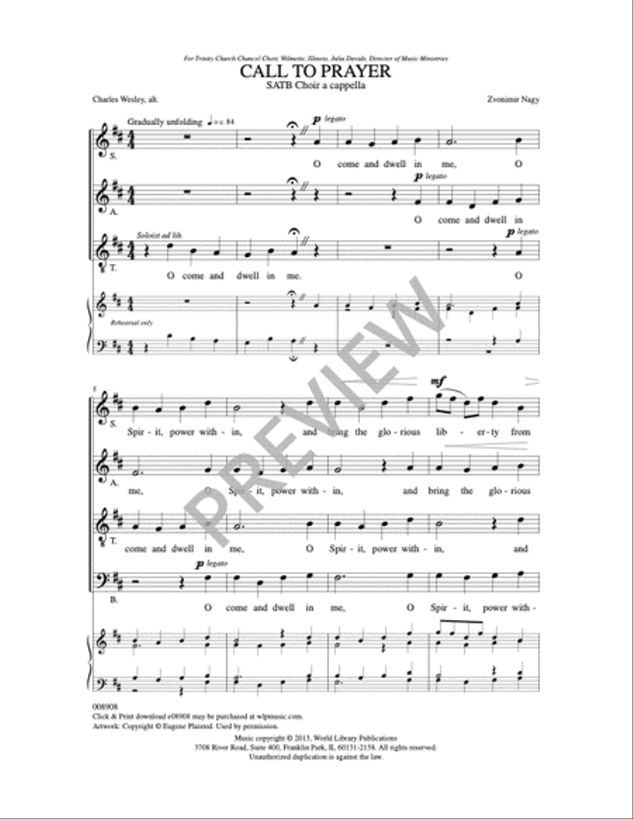 Call to Prayer 4-Part scores gallery preview page 6
