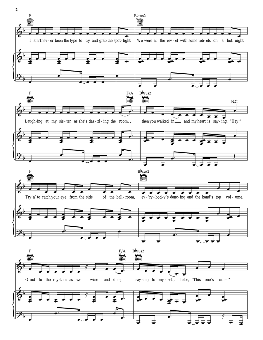 Helpless Helpless Piano, Vocal, Guitar scores gallery preview page 2