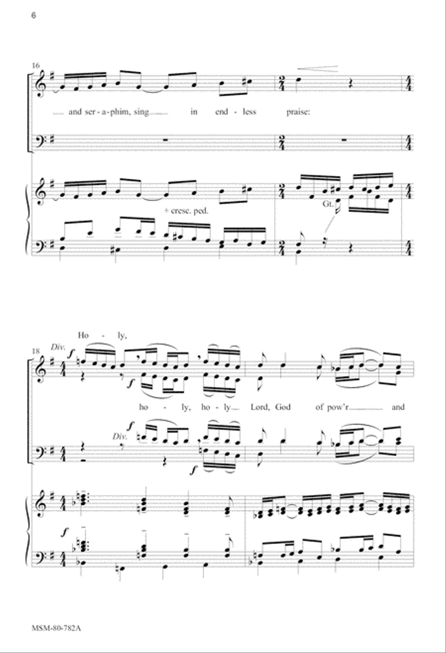 Te Deum Te Deum 4-Part scores gallery preview page 6