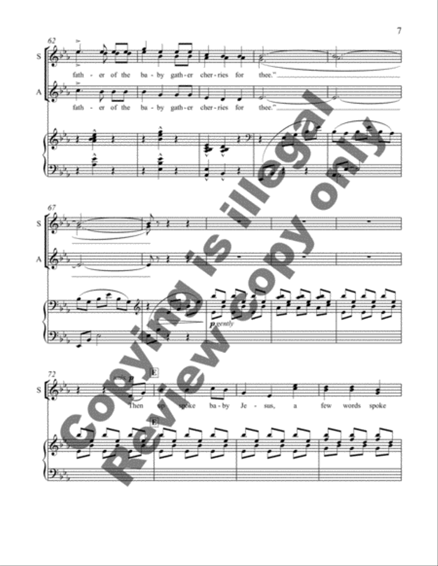 Appalachian Carols: 2. The Cherry Tree Carol SSAA scores gallery preview page 11