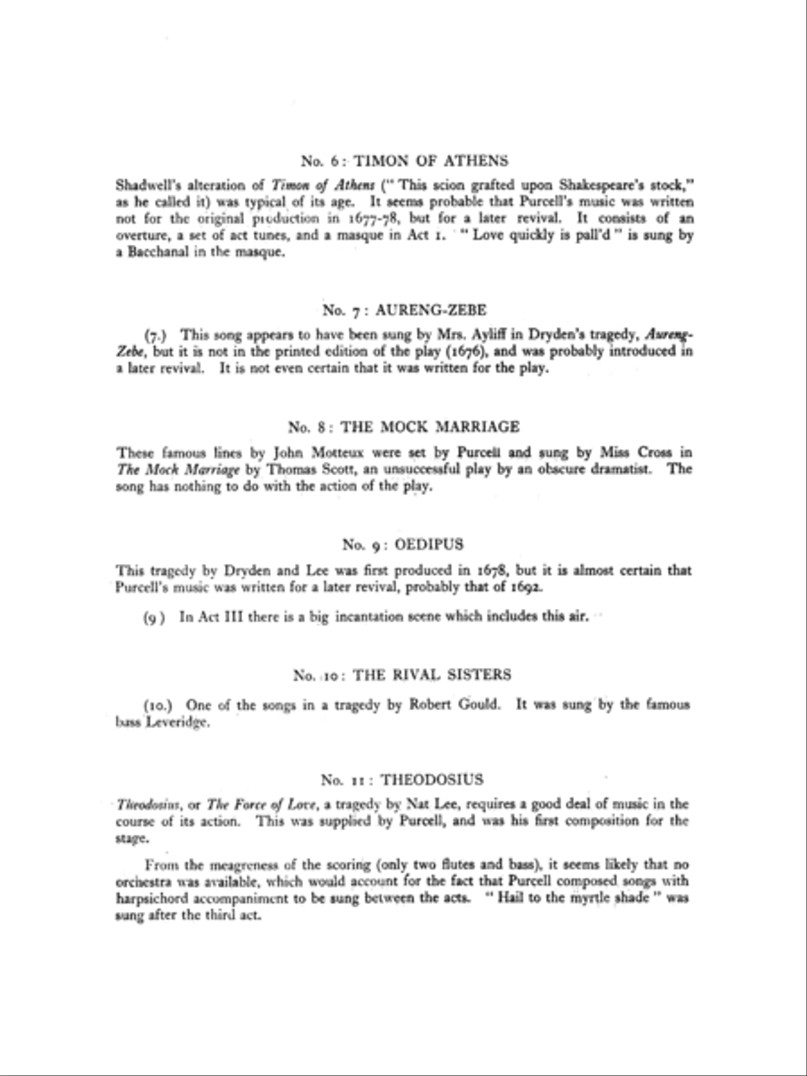 Fifteen Songs and Airs for Soprano or Tenor from the Operas and the Odes Small Ensemble scores gallery preview page 5