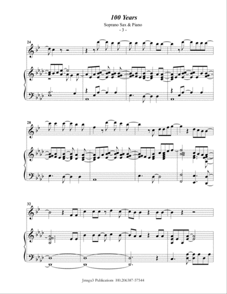 100 Years Soprano Saxophone scores gallery preview page 3