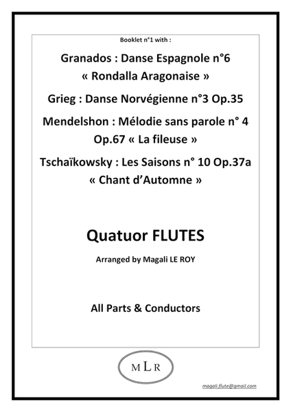 Booklet n°1 for Flute Quatuor
