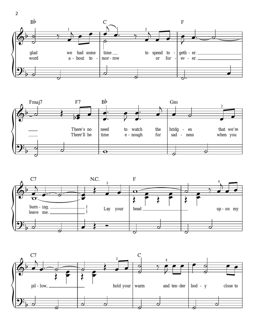 For The Good Times For The Good Times Easy Piano scores gallery preview page 2