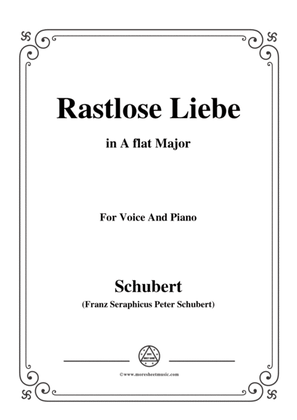 Schubert-Rastlose Liebe in A flat Major,for voice and piano