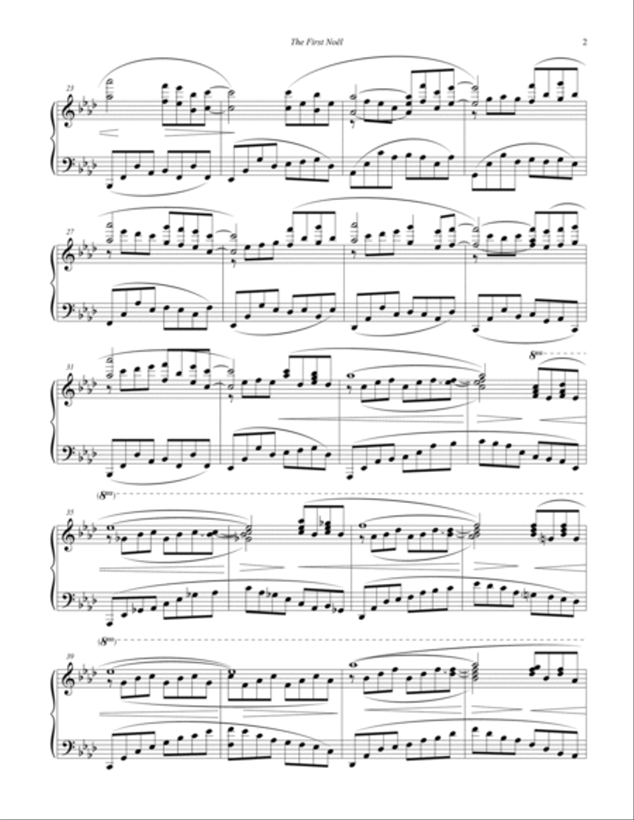 The First Noël Piano Solo scores gallery preview page 3
