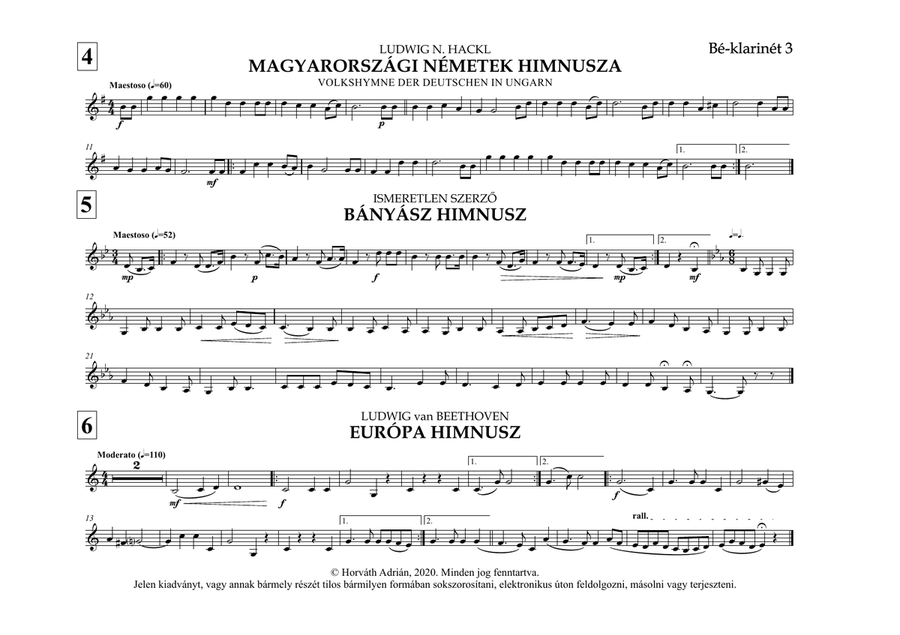 Indulókönyv 2020 - 10 B-klarinét 3 Concert Band scores gallery preview page 6