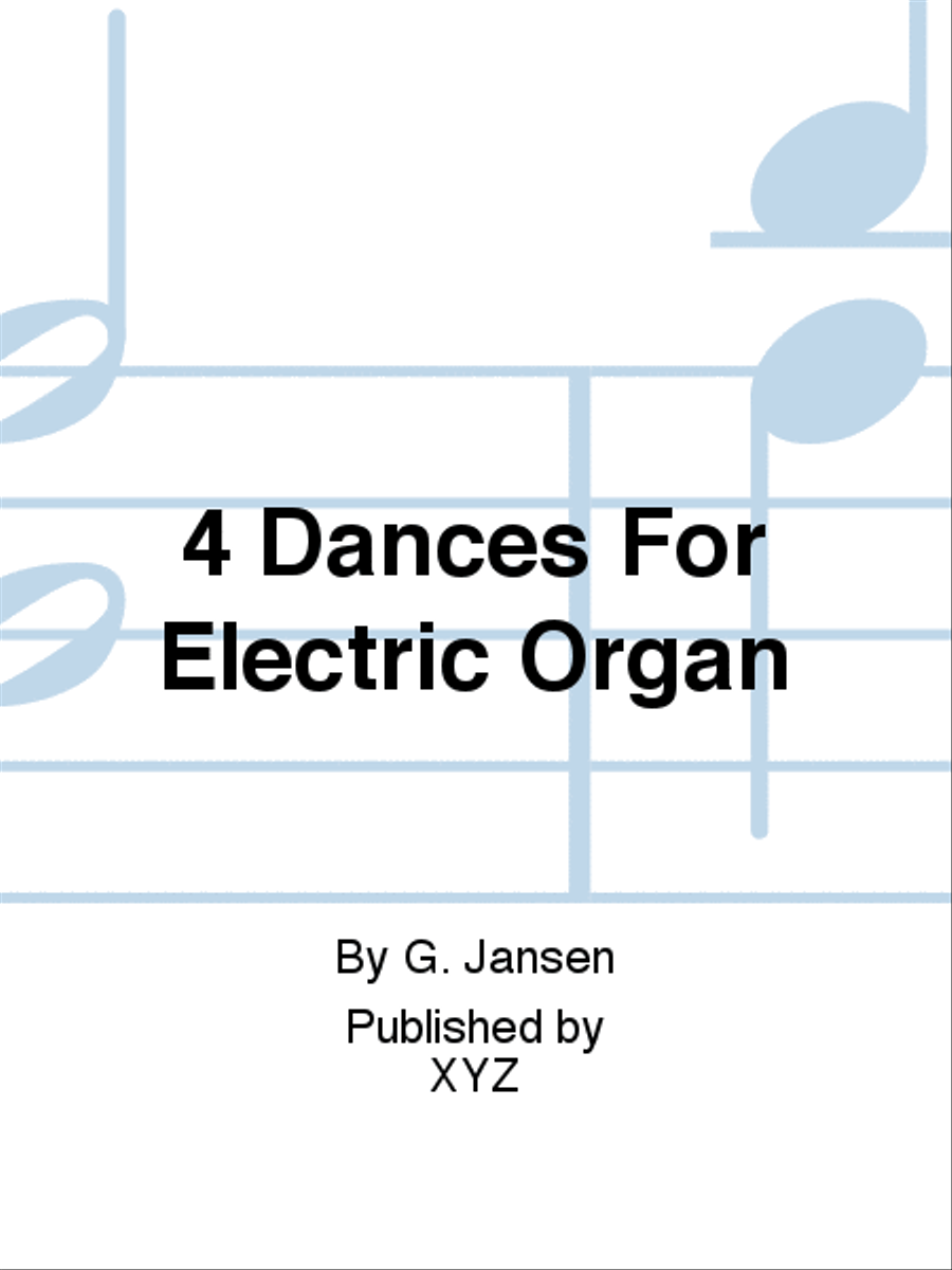 4 Dances For Electric Organ Organ scores gallery preview page 1