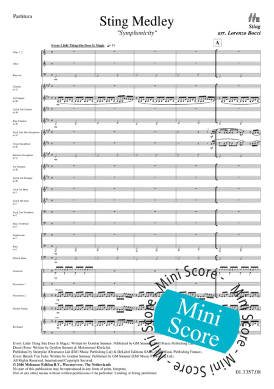 Sting Medley Sting Medley Concert Band scores gallery preview page 5