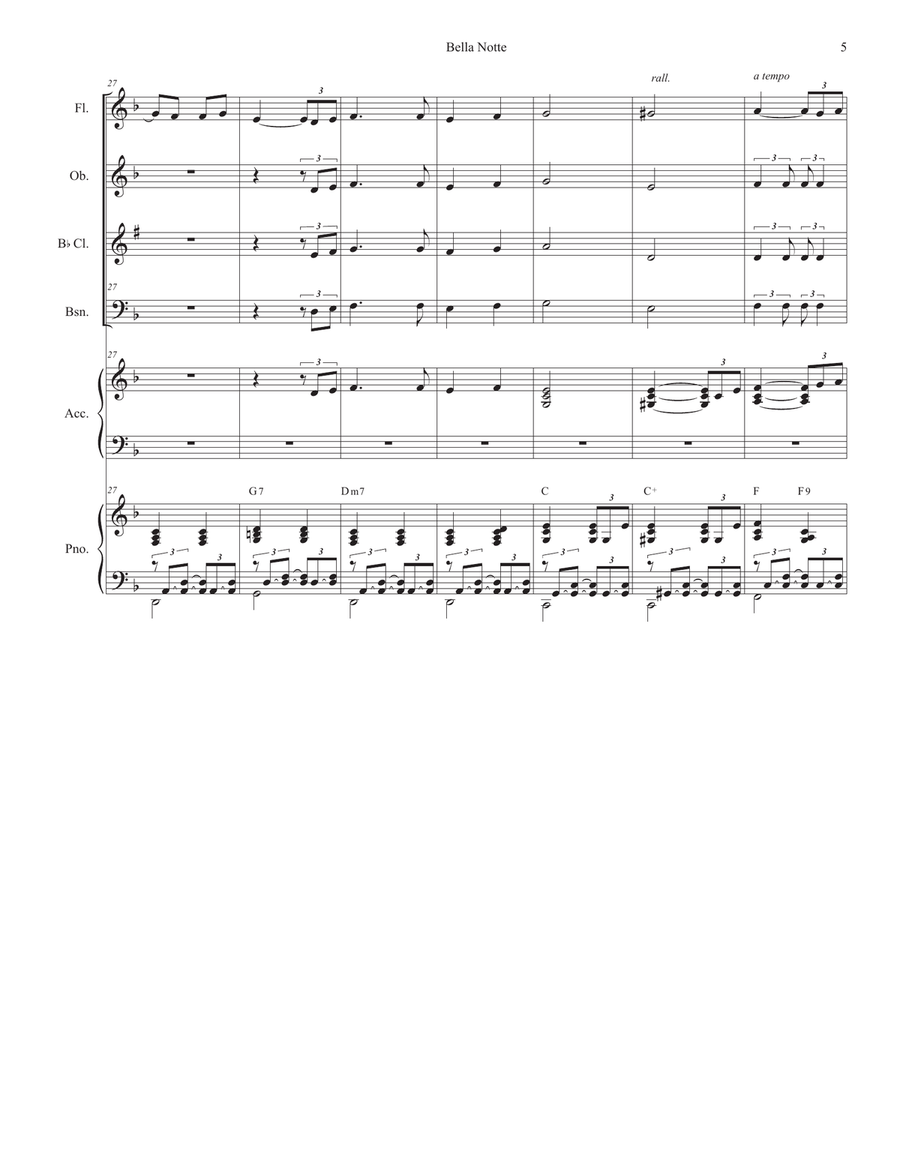 Bella Notte Woodwind Quartet scores gallery preview page 5