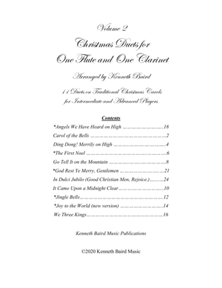 Book cover for Christmas Duets - Volume 2 - for One Flute and One Clarinet