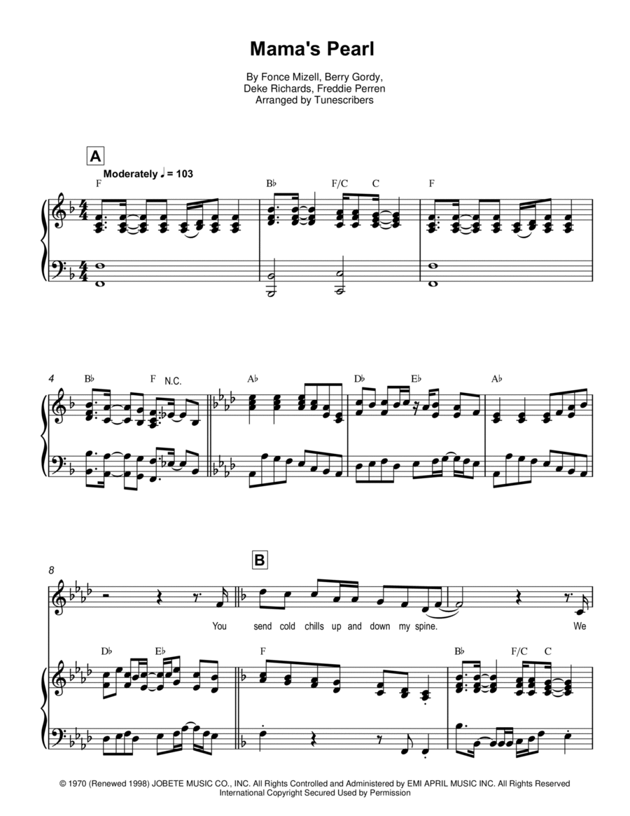 Mama's Pearl Voice scores gallery preview page 1