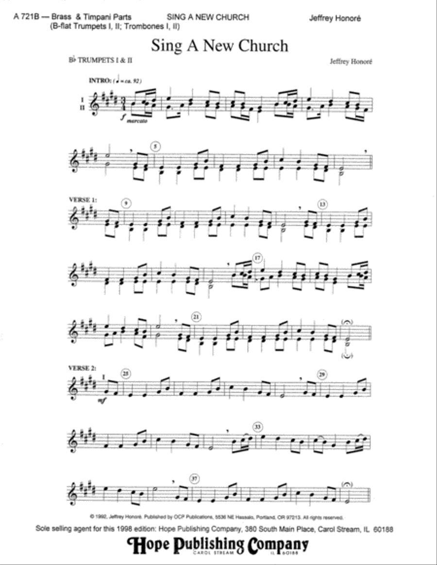 Sing a New Church Sing a New Church Choir scores gallery preview page 1