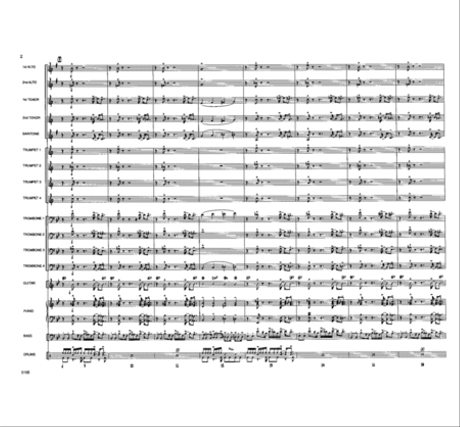 Touchin' All The Basses Jazz Ensemble scores gallery preview page 3